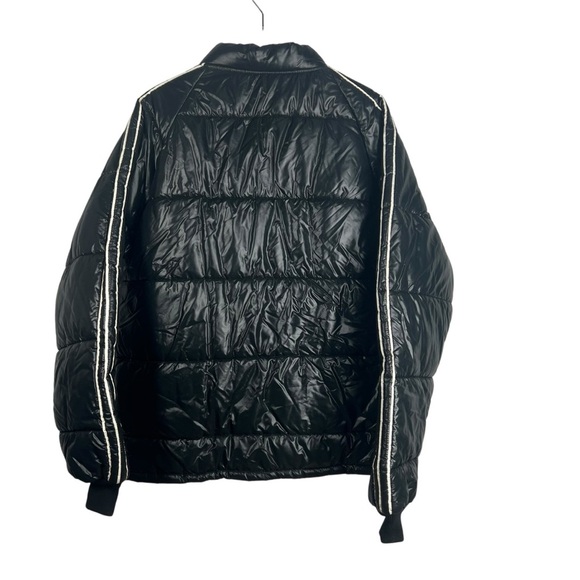 SWINGSTER Vintage Black Puffer Racing Jacket Zip Size XL Case International - Picture 6 of 7